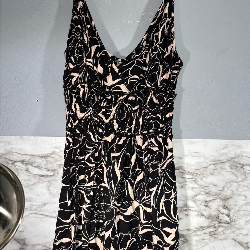 Patrons of Peace Black and Cream Patterned Dress